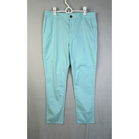 Bonobos Slim Fit Pants Men 33 /30 Light Green Cotton Stretch Preppy Golf Resort - Picture 10 of 11